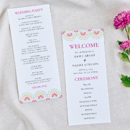 Mooi Papel Picado Mexicaans huwelijksprogramma