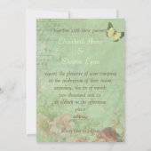 Mooi,  papier, bruiloft uitnodiging (Achterkant)