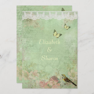 Mooi,  papier, bruiloft uitnodiging