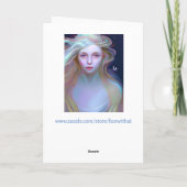 Mooi parelmoer vrouw Blank Kaart (Achterkant)