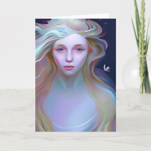 Mooi parelmoer vrouw Blank Kaart (Voorkant)