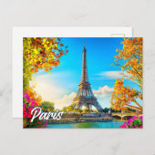 Mooi Parijs, Frankrijk | Eiffeltoren Briefkaart (Voorkant / Achterkant)