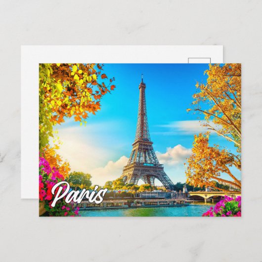 Mooi Parijs, Frankrijk | Eiffeltoren Briefkaart (Voorkant / Achterkant)