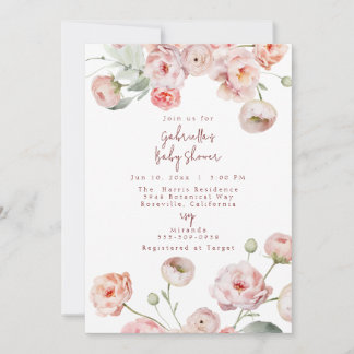 Mooi pastel Baby shower Kaart