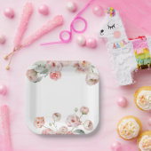 Mooi pastel Baby shower Papieren Bordje (Feest)