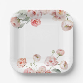 Mooi pastel Baby shower Papieren Bordje