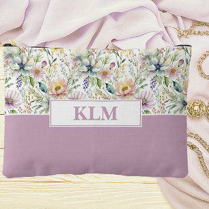 Mooi pastel bloemenpatroon monogram etui