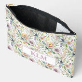 Mooi pastel bloemenpatroon monogram etui (Open)