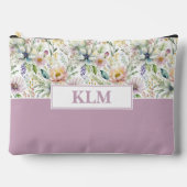 Mooi pastel bloemenpatroon monogram etui (Voorkant)