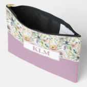 Mooi pastel bloemenpatroon monogram etui (Open)