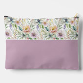 Mooi pastel bloemenpatroon monogram etui (Achterkant)