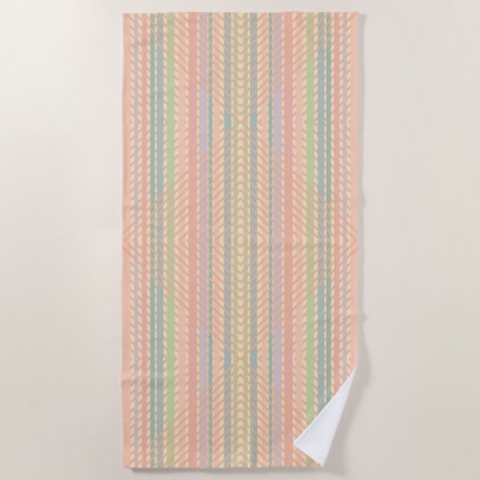 Mooi pastel diamantpatroon strandlaken (Voorkant)