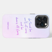 Mooi pastel Dromen in Plannen Citaat iPhone Hoesje (Achterkant horizontaal)