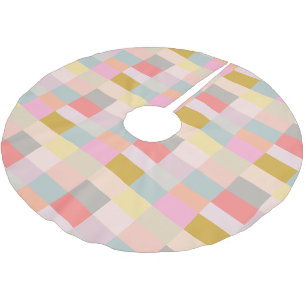 Mooi pastel eenvoudig geometrisch patroon schattig kerstboom rok