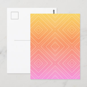 Mooi Pastel Hypnotische Diamant Moderne Pop Art Briefkaart