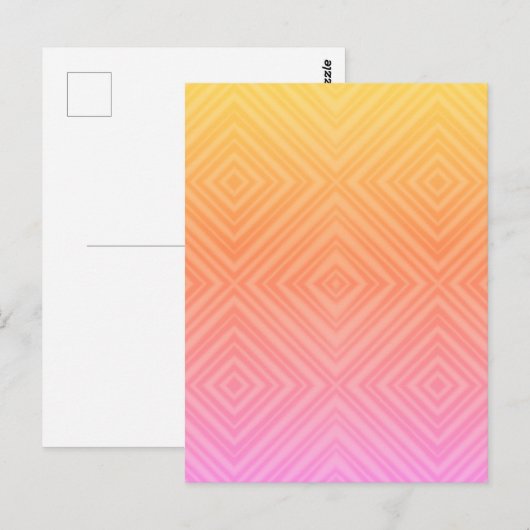 Mooi Pastel Hypnotische Diamant Moderne Pop Art Briefkaart (Voorkant / Achterkant)