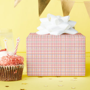 Mooi Pastel Plaid Cadeaupapier