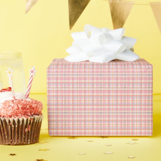 Mooi Pastel Plaid Cadeaupapier (Verjaardagsfeest)