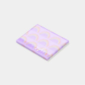 Mooi pastel regenboogpatroon naam gepersonaliseerd post-it® notes (Schuin)