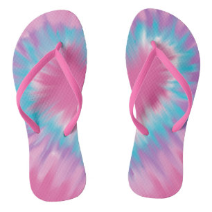 Mooi pastel tie-dye paar slippers teenslippers