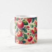 Mooi patroon met rode appels koffiemok (Voorkant links)