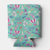 Mooi patroon met zomerelementen blikjeskoeler (Achterkant)