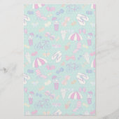 Mooi patroon met zomerelementen briefpapier (Voorkant)