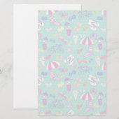 Mooi patroon met zomerelementen briefpapier (Voorkant / Achterkant)