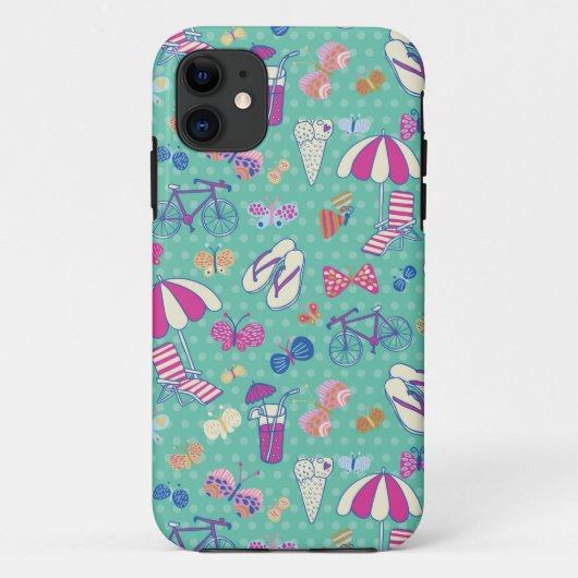 Mooi patroon met zomerelementen Case-Mate iPhone case (Achterkant)