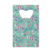 Mooi patroon met zomerelementen creditkaart flessenopener (Achterkant)