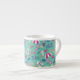 Mooi patroon met zomerelementen espresso kop