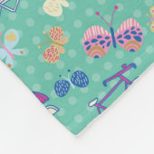 Mooi patroon met zomerelementen fleece deken (Hoek)