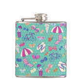 Mooi patroon met zomerelementen heupfles (Voorkant)