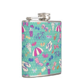 Mooi patroon met zomerelementen heupfles (Rechts)