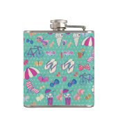 Mooi patroon met zomerelementen heupfles (Achterkant)