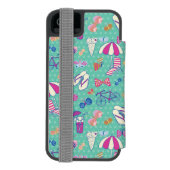 Mooi patroon met zomerelementen incipio iPhone portemonnee hoesje (Agenda Achterkant)