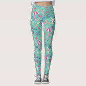 Mooi patroon met zomerelementen leggings (Voorkant)