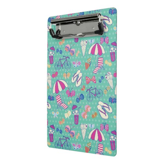 Mooi patroon met zomerelementen mini klembord (Angled2)