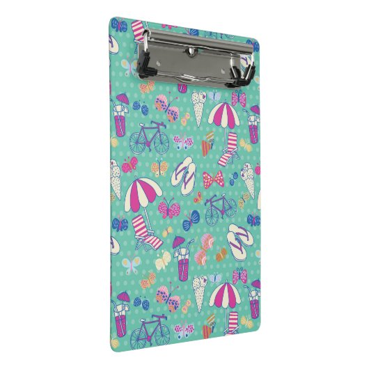 Mooi patroon met zomerelementen mini klembord (Schuin)