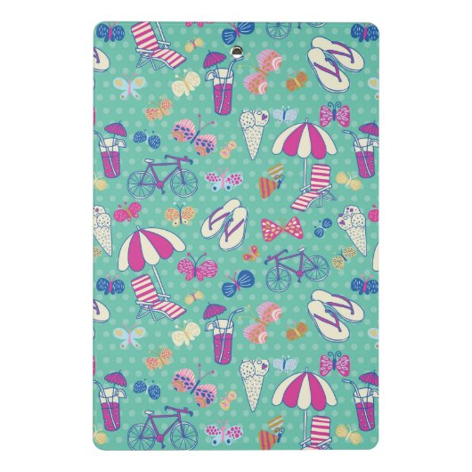 Mooi patroon met zomerelementen mini klembord (Achterkant)