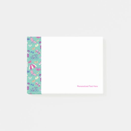 Mooi patroon met zomerelementen post-it® notes (Voorkant)