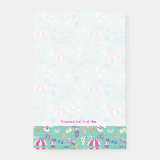 Mooi patroon met zomerelementen post-it® notes (Voorkant)