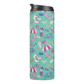 Mooi patroon met zomerelementen thermosbeker (Geroteerd rechts)