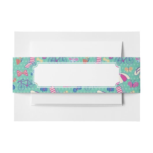 Mooi patroon met zomerelementen uitnodigingen wikkel (Voorkant Voorbeeld)