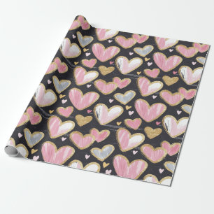 Mooi patroon voor Valentijnsdag Cadeaupapier