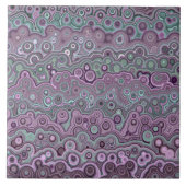 Mooi patroongroen paarse M1 Keramische Tegel Tegeltje (Voorkant)