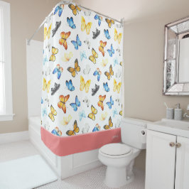 Mooi patroonpatroon met de naam Roze Douchegordijn