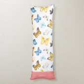 Mooi patroonpatroon met vlinder met de naam Roze k Lichaamskussen (Achterkant (Verticaal))