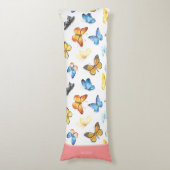 Mooi patroonpatroon met vlinder met de naam Roze k Lichaamskussen (Voorkant Verticaal)