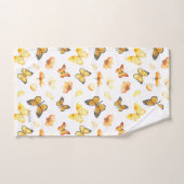 Mooi patroonpatroon met vlinder met naam bad handdoek (Handdoek)